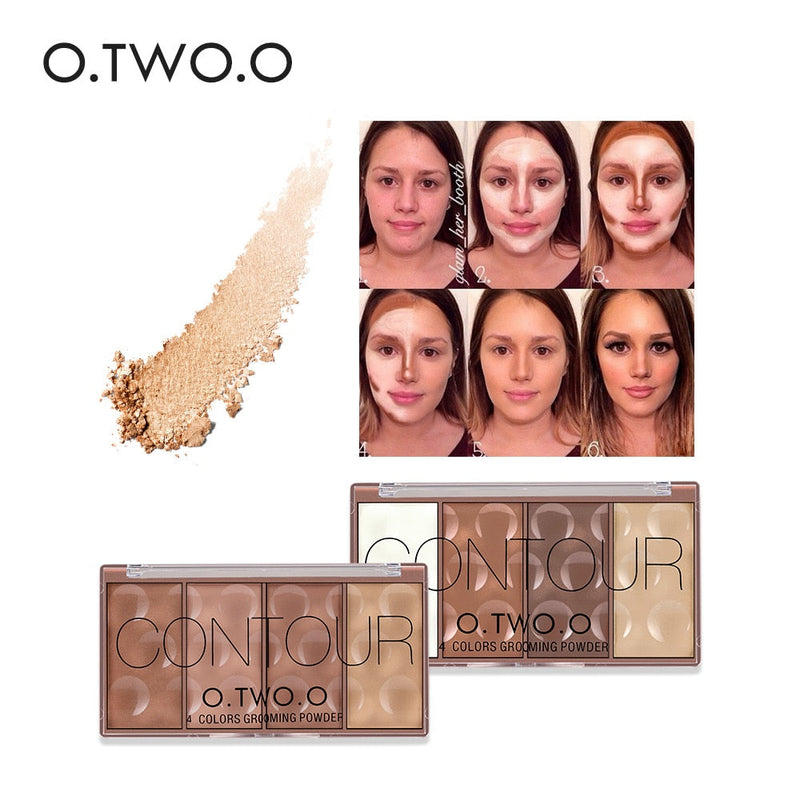 Paleta de Contorno Facial O.TWO.O 4 Cores