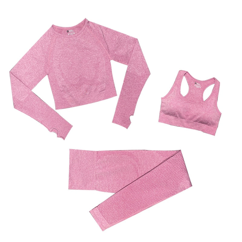 Conjunto Feminino Fitness Yoga - 3 peças