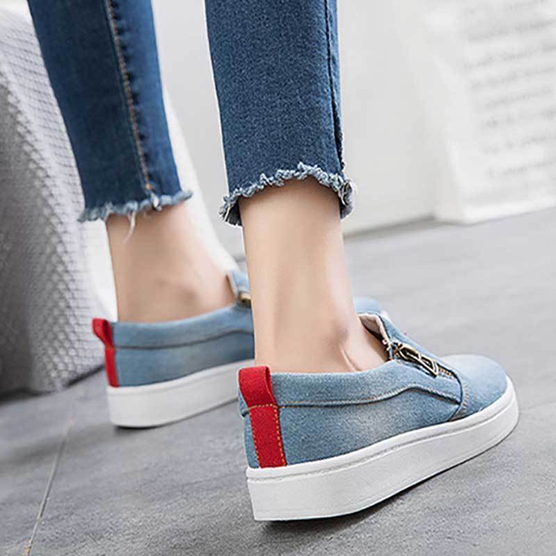 Tênis Casual Slip Denim